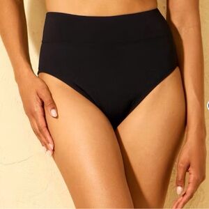 Shade & Shore Women’s Bikini Bottom Blk High Waist/Full Coverage Sizes-S/3X NWT